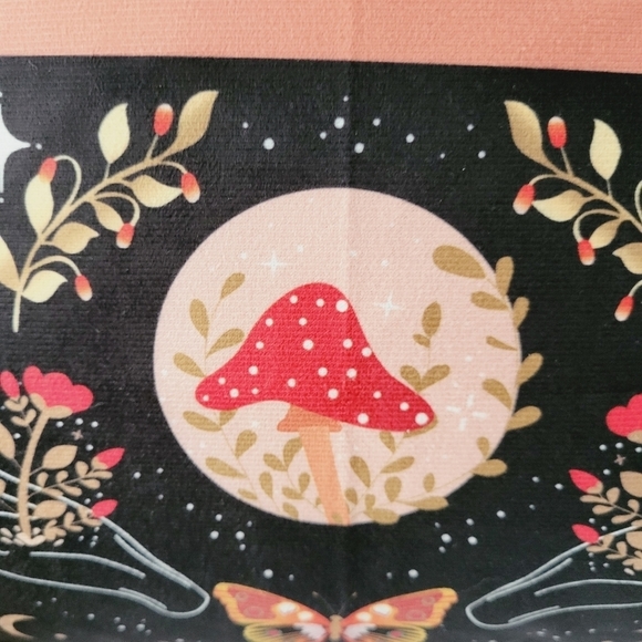 1 Cushon Cover without filler pillowcase Mushrooms moon & stones magical Pattern - Picture 6 of 13